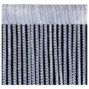 Fadenvorhang Metall-Optik 140 x 250cm mit  Stangendurchzug, silber - hellgrau