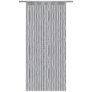 Fadenvorhang Metall-Optik 140 x 250cm mit  Stangendurchzug, dunkelgrau - anthrazit
