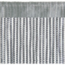 Fadenvorhang Metall-Optik 140 x 250cm mit  Stangendurchzug, dunkelgrau - anthrazit