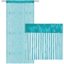 Fadenvorhang Metall-Optik mit Stangendurchzug ca. 90x200cm, türkis - ozeanblau