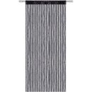 Fadenvorhang Metall-Optik mit Stangendurchzug ca. 90x200cm, schwarz - black