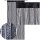 Fadenvorhang Metall-Optik mit Stangendurchzug ca. 90x200cm, schwarz - black