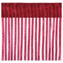 Fadenvorhang Metall-Optik mit Stangendurchzug ca. 90x250cm, rot - weinrot