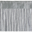 Fadenvorhang Metall-Optik mit Stangendurchzug ca. 90x250cm, grau - dunkelgrau