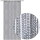 Fadenvorhang Metall-Optik mit Stangendurchzug ca. 90x250cm, grau - dunkelgrau