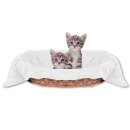 Tierdecke Katzendecke Mikrofaser ca. 70x100cm weiß...