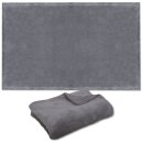 Tierdecke Katzendecke Mikrofaser ca. 90x140cm steingrau - anthrazit