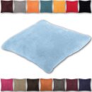 Kissenhülle "Kuschel" ca. 60x60cm blau - babyblau mit Füllung