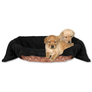 Haustierdecke - Kuscheldecke für Hunde schwarz - jetblack 90x140cm
