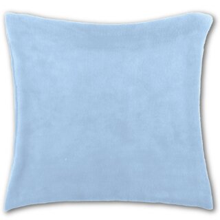 Kissenhülle "Kuschel" ca. 30x30cm blau - babyblau mit Füllung
