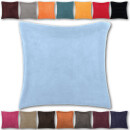 Kissenhülle "Kuschel" ca. 30x30cm blau - babyblau mit Füllung