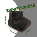 Fußwärmer ohne Strom Lammfloroptik Universalgröße Anthrazit