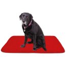 Tierdecke Lammflor rot - salsa 90x140cm
