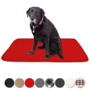 Tierdecke Lammflor rot - salsa 90x140cm
