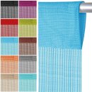 Fadenvorhang „Prince“ Stangendurchzug Hiimmelblau 90x250 cm