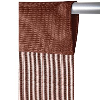 Fadenvorhang „Prince“ Stangendurchzug Braun 90x250 cm