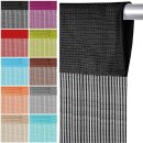 Fadenvorhang „Prince“ Stangendurchzug Schwarz 90x250 cm