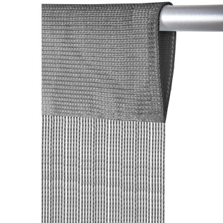 Fadenvorhang „Prince“ Stangendurchzug Grau 90x250 cm