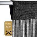 Fadenvorhang „Prince“ Stangendurchzug Schwarz 140x250 cm