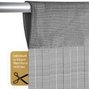 Fadenvorhang „Prince“ Stangendurchzug Grau 140x250 cm