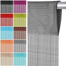 Fadenvorhang Prince mit Stangendurchzug Grau 140x250 cm