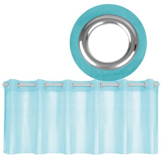 Bistrogardine mit Ösen "Noella" 160x60cm - Türkis