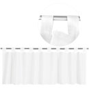 Bistrogardine mit Schlaufen "Noella" 160x45cm - Weiß