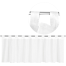 Bistrogardine mit Schlaufen "Noella" 160x45 cm - Weiß