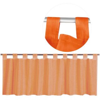 Bistrogardine mit Schlaufen "Noella" 160x45cm - Orange