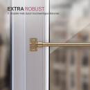Cafehausstange Scheibenstange ausziehbar (Schrauben oder Kleben) Gold messing matt 75-125 cm