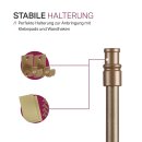 Cafehausstange Scheibenstange ausziehbar (Schrauben oder Kleben) Gold messing matt 125-225 cm