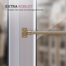 Cafehausstange Scheibenstange ausziehbar (Schrauben oder Kleben) Gold messing matt 125-225 cm