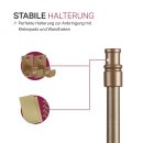 Cafehausstange Scheibenstange ausziehbar (Schrauben oder Kleben) Gold messing matt 125-225 cm
