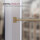 Cafehausstange Scheibenstange ausziehbar (Schrauben oder Kleben) Gold messing matt 125-225 cm