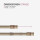 Cafehausstange Scheibenstange ausziehbar (Schrauben oder Kleben) Gold messing matt 125-225 cm