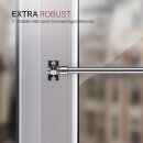 Cafehausstange Scheibenstange ausziehbar (Schrauben oder Kleben) Silber chrom glänzend 75-125 cm