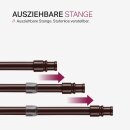 Cafehausstangen braun - dunkelbraun 75 - 125cm