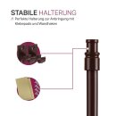 Cafehausstange Scheibenstange ausziehbar (Schrauben oder Kleben) Dunkelbraun 75-125 cm