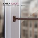 Cafehausstange Scheibenstange ausziehbar (Schrauben oder Kleben) Dunkelbraun 125-225 cm