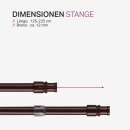 Cafehausstange Scheibenstange ausziehbar (Schrauben oder Kleben) Dunkelbraun 125-225 cm