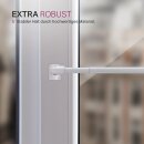 Vitragestangen ausziehbar 2er-Pack Perlweiß 110-150 cm + 4 Selbstklebehaken