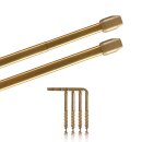 Vitragestangen ausziehbar 2er-Pack Gold Messing...