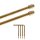 Vitragestangen ausziehbar 2er-Pack Gold Messing glänzend 60-90 cm + 4 Schraubhaken