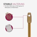 Vitragestangen ausziehbar 2er-Pack Gold Messing glänzend 40-60 cm + 4 Selbstklebehaken