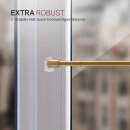 Vitragestangen ausziehbar 2er-Pack Gold Messing glänzend 60-90 cm + 4 Selbstklebehaken