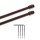Vitragestangen ausziehbar 2er-Pack Dunkelbraun 40-60 cm + 4 Schraubhaken