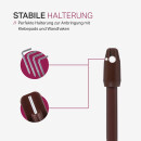 Vitragestangen ausziehbar 2er-Pack Dunkelbraun 60-90 cm + 4 Schraubhaken