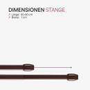 Vitragestangen braun - dunkelbraun 60 - 90cm