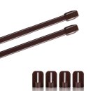 Vitragestangen ausziehbar 2er-Pack Dunkelbraun 40-60 cm +...