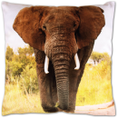 Kissenhülle Fotodruck Elefant 40x40cm ohne Füllung